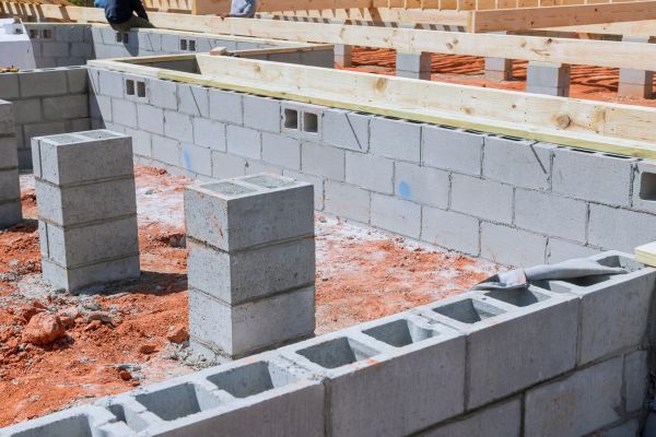 Cement Block Installation in Durham